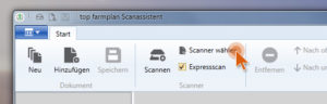 Scanassistent Scanner wählen