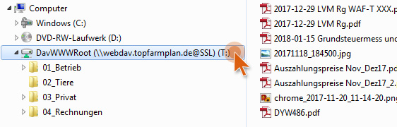 WebDAV Laufwerk nutzen