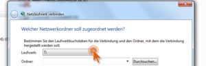 webdav Laufwerk wählen