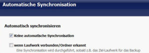 pureSYNC automatisch synchronisieren