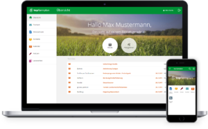 Top Farmplan Startseite auf Handy und Laptop