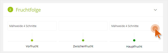 Screenshot von Fruchtfolge aus top farmplan Grünlandschlagkartei