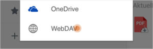 webDAV Cloud Speicher