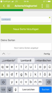 Ackerschlagkartei für Handy