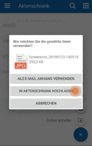 Aktenschrank Upload