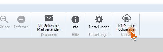 gescannte Dateien hochladen gescannte Dateien hochladen