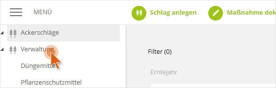 Verwaltung Ackerschlagkartei