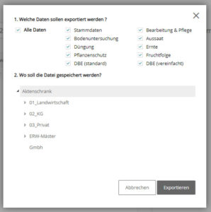 PDF-Export speicherort wählen 