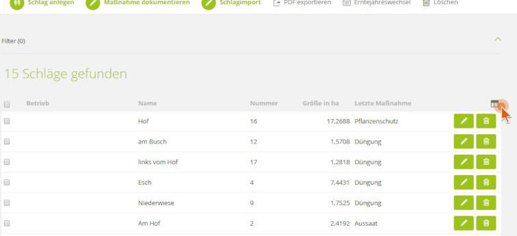 Spaltensortierung top farmplan