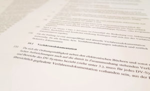 Verfahrensdokumentation GoBD Schriftstück