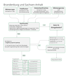 Schema zur Ermittlung des Herbst-Düngebedarfs in Brandenburg und Sachsen-Anhalt