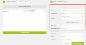 Eine Pflanzenschutz-Maßnahme mit top farmplan eintragen