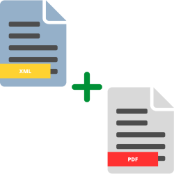 Erklärung der E-Rechnung nach dem ZUGFeRFD Prinzip. An die normale pdf Rechnung wird im Hintergrund eine xml Datei angehängt, die als E-Rechnung dient.